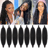 Xtrend Pre-Separated Springy Afro Twist Hair 8 Packs Spring Twist Hair For Distressed Soft Locs Natural Black Long Marley Twist Braiding Hair Synthetic Hair Extension For Black Women