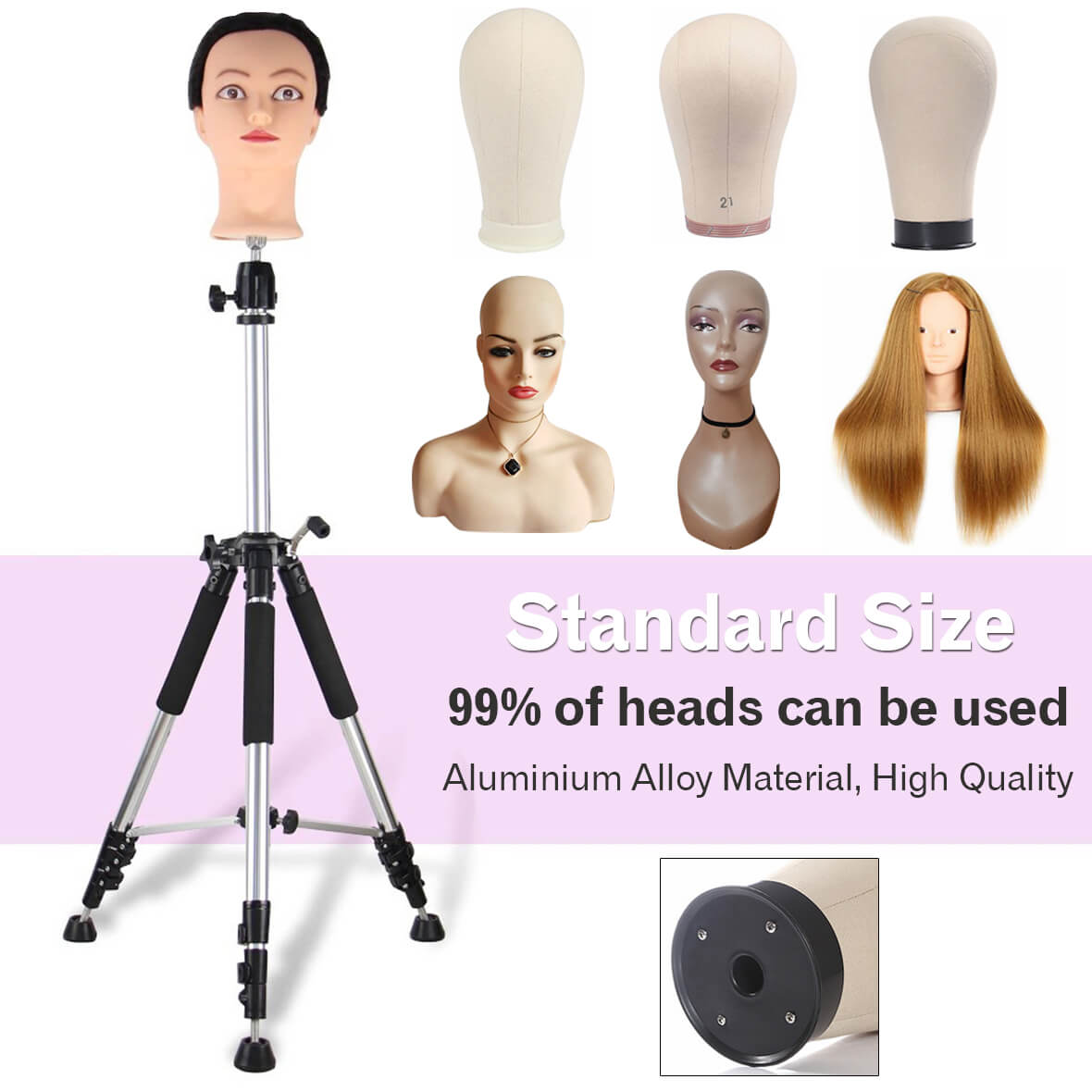 ripod Stand for Wigs and Mannequin Heads