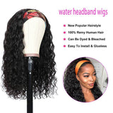 Xtrend Water Wave Headband Wigs Human Hair For Black Women Non Lace Front Wigs Brazilian Virgin Hair