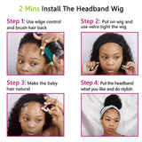 Xtrend Water Wave Headband Wigs Human Hair For Black Women Non Lace Front Wigs Brazilian Virgin Hair