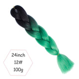 Xtrend ombré two tone hair Synthetic Rainbow Hair Jumbo Braids Crochet Hair 24inch Ombre Kanekalon Colorful Hair Braiding Hair Extensions