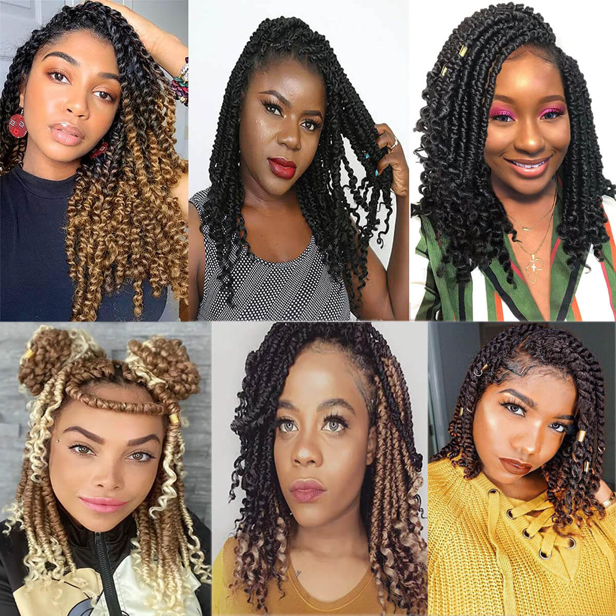 Xtrend Senegalese Spring Twist Crochet Hair Pre Looped Short 12inch Spring Twist Crochet Hair Curl End Bomb Twist Synthetic Hair