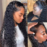 Xtrend 150% Density Deep Wave Closure Wig 4x4 Closure Wigs Human Hair Glueless Natural Hair