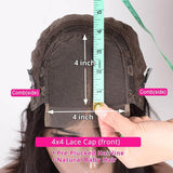 Xtrend 150% Density Deep Wave Closure Wig 4x4 Closure Wigs Human Hair Glueless Natural Hair