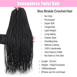 Xtrend 30 Inch Box Braids Crochet Hair Pre-looped Crochet Hair Ombre Knotless Box Braids Extensions