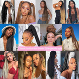 Xtrend 30 Inch Box Braids Crochet Hair Pre-looped Crochet Hair Ombre Knotless Box Braids Extensions