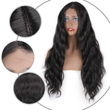 Xtrend Body Wave Synthetic Lace Front Wigs 28" Long Natural Wavy Synthetic Curly Wig for Women