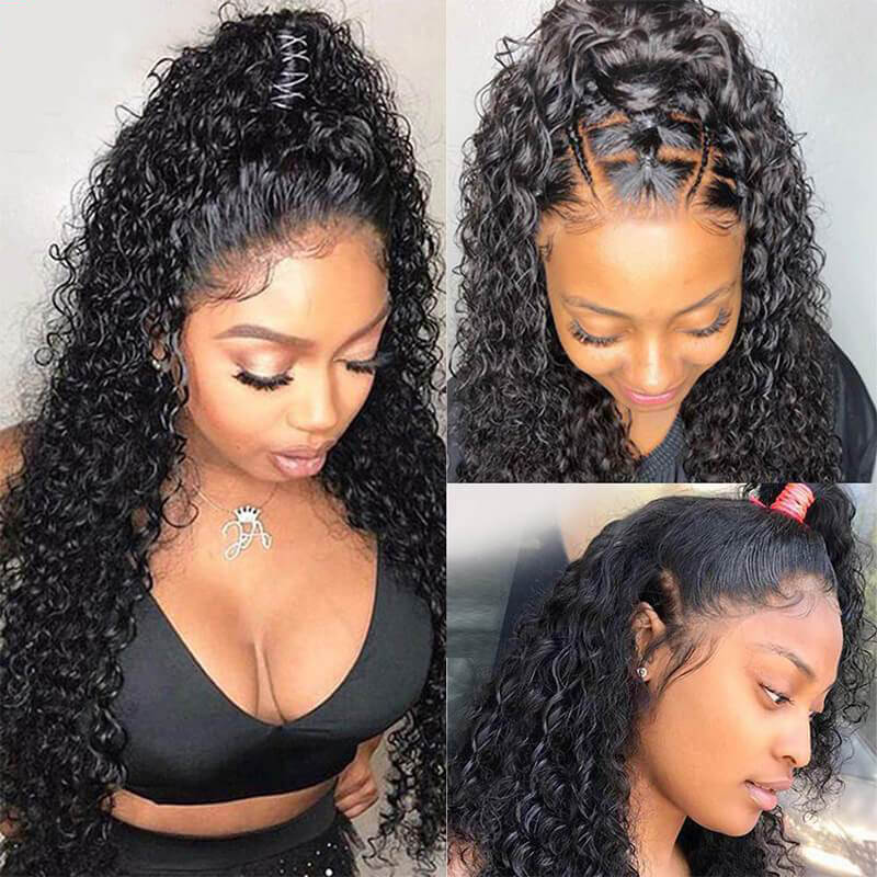 Xtrend Brazilian Human Hair Water Wave 13x4 Lace Frontal Wigs 100% Unprocessed Virgin Hair