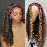 Xtrend Brazilian Ombre Jerry Curly Headband Wig Human Hair Wigs For Black Women
