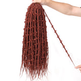 Xtrend Knotless Jungle Box Braids 12 Stands 20 Inch Goddess Box Braids Hair Pre-looped Synthetic Hair Butterfly Crotchet Braids Hair Extension