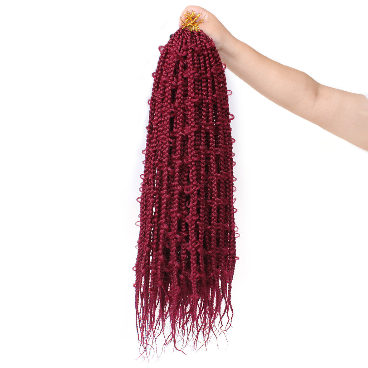 Xtrend Knotless Jungle Box Braids 12 Stands 20 Inch Goddess Box Braids Hair Pre-looped Synthetic Hair Butterfly Crotchet Braids Hair Extension
