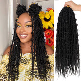 Xtrend Knotless Jungle Box Braids 12 Stands 20 Inch Goddess Box Braids Hair Pre-looped Synthetic Hair Butterfly Crotchet Braids Hair Extension