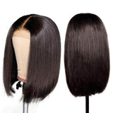 Xtrend Short Bob Lace front Human Hair Wigs Pre Plucked Straight 150% Density 4x4 Deep Part Frontal Virgin Remy Brazilian Hair