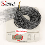Xtrend 30Roots/Pack 18'' Ombre Senegalese Twist Hair Synthetic Color Hair Crochet Braiding Hair Extensions Rainbow Hair