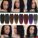 Xtrend 12'' 12roots/Pack Crochet Braid Hair Havana Twist Synthetic Ombre Kanekalon Jumbo Colorful Hair Braiding Hair Extensions Black Burgundy