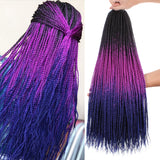 Xtrend 24inch 30strands Senegalese Twist Ombre Kanekalon Braiding Hair  Blonde Blue Synthetic Crochet Braids Hair Extensions