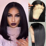 Pre Plucked 13x4 Bob Wigs Brazilian Straight Human Hair Lace Wigs Virgin Remy Hair For Black Women