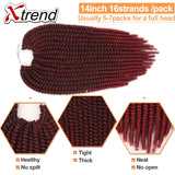 Xtrend 14'' 16stands Synthetic Havana Twist Crochet Braid Hair Ombre Braiding Hair Extension Jumbo Styles
