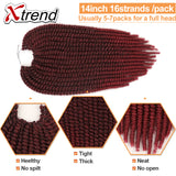 Xtrend 14'' 16stands Synthetic Havana Twist Crochet Braid Hair Ombre Braiding Hair Extension Jumbo Styles