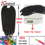 Xtrend 14'' 16stands Synthetic Havana Twist Crochet Braid Hair Ombre Braiding Hair Extension Jumbo Styles