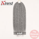Xtrend 30Roots/Pack 18'' Ombre Senegalese Twist Hair Synthetic Color Hair Crochet Braiding Hair Extensions Rainbow Hair