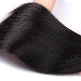 7A Malaysian Virgin Hair Straight Hair Bundles With Closure 100% Human Hair 3 Bundles With Lace Closure Hair Extensions