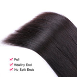 7A Malaysian Virgin Hair Straight Hair Bundles With Closure 100% Human Hair 3 Bundles With Lace Closure Hair Extensions