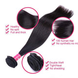 Xtrend 3PCS 7A Unprocessed Malaysian Virgin Hair Straight Silky Straight Human Hair Weave 3 Bundles Remy Hair