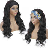 Body Wave Human Hair Wigs Glueless None Lace Front Wigs Brazilian Virgin Hair Machine Made Ice Silk Deep Curly Headband Half Wig