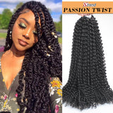 18 inch Passion Twist Hair Water Wave Braiding Hair Butterfly Locs Crochet Braids Synthetic Natural Braid Hair