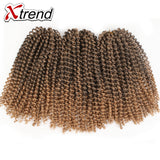 Xtrend 8inch Synthetic Afro Kinky Curly Crochet Braid Hair Extension Marlibob Hair