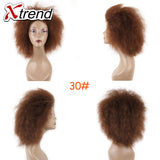 Xtrend 6inch 100g coco wig Short Synthetic kinky Fluffy Wig African For Black Women Yaki Straight Wig