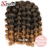 Xtrend 8inch Short Jumpy Wand Curl Braids Hair Synthetic Crochet Braids Hair Extension