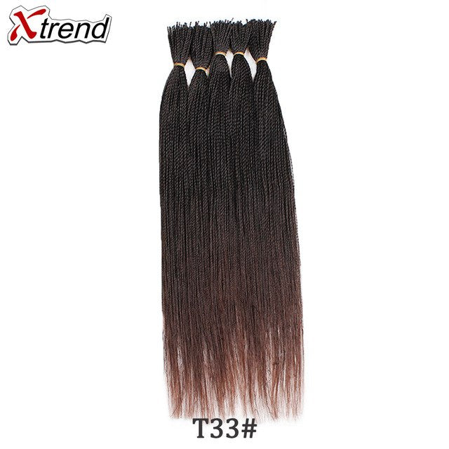Xtrend Micro Senegalese Twist Crochet Braids Hair 22 inch 100strands Per Pack Ombre Black Brown Color