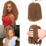 8 inch Spring Twist Hair 15 Strands/Pack Ombre Spring Twist Crochet Hair Curly Twist for Women