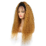 Lace Front Human Hair Wigs with Baby Hair Long Ombre 1B/27# Brazilian Hair 13x4 Lace Frontal Wig
