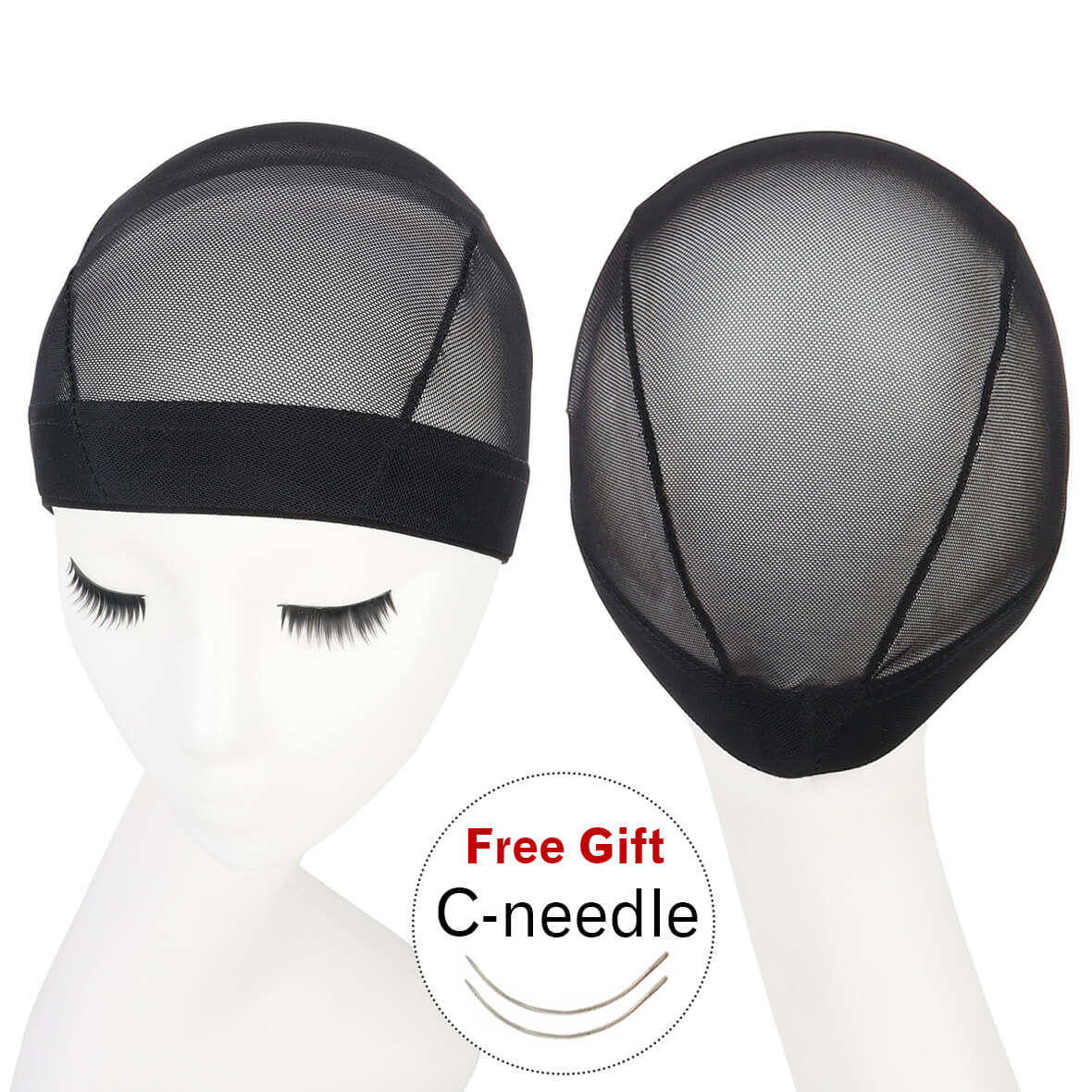 5 pcs/lot Wig Caps Black Mesh Cap Stretchable Hairnets Mesh Dome Cap for  Wigs Wide Elastic Band Wig Cap for Wig Making (Mesh Cap M)