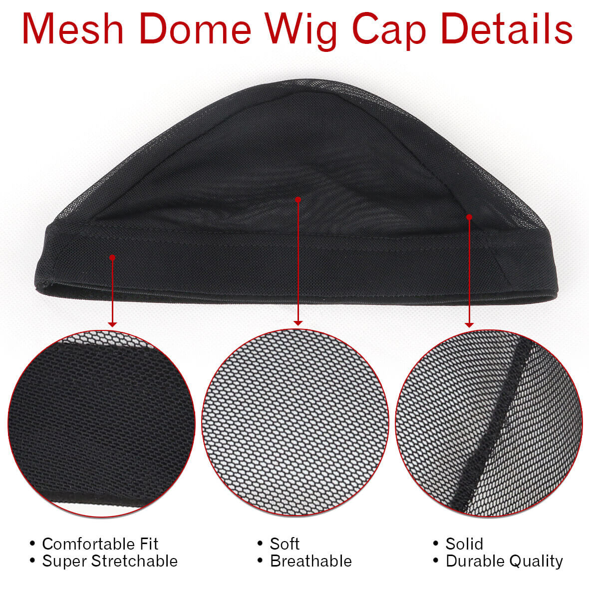 Dome Caps Stretchable Wigs Cap Spandex Dome Style Wig Caps For Men Women