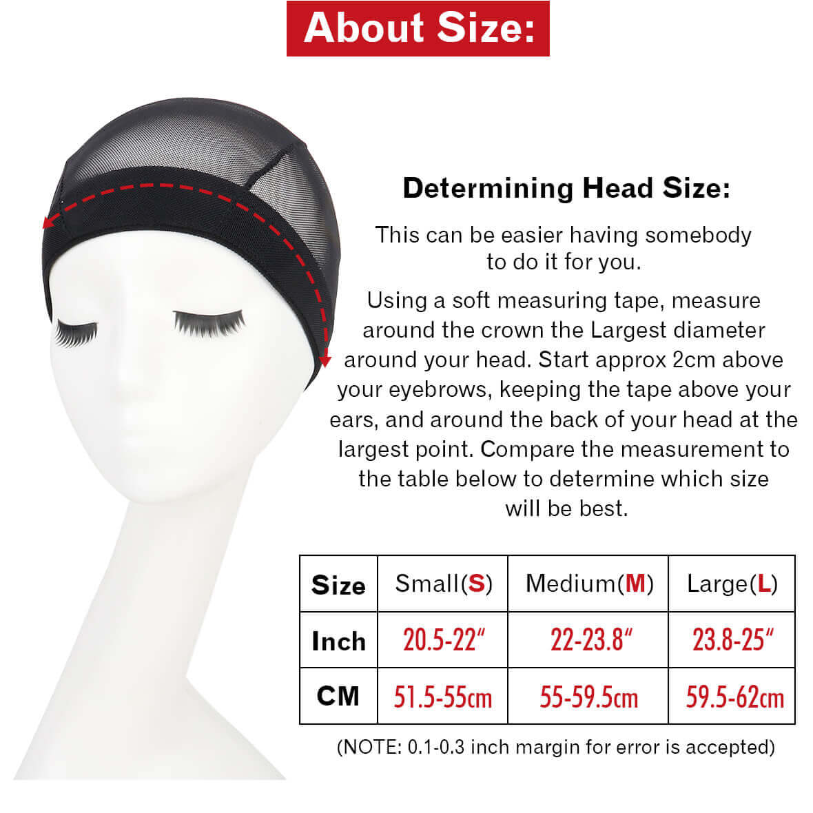 Spandex Dome Style Wig Caps for wigs