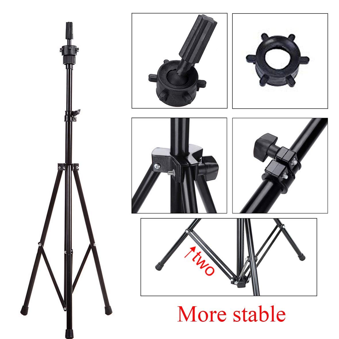 Adjustable Stand Tripod with Canvas Training Mannequin Head Wig