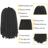 8 inch Spring Twist Hair 15 Strands/Pack Ombre Spring Twist Crochet Hair Curly Twist for Women