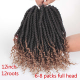 12 Inch pre twisted spring senegalese twist hair fluffy crochet braids spring twist hair goddess messy crochet hair