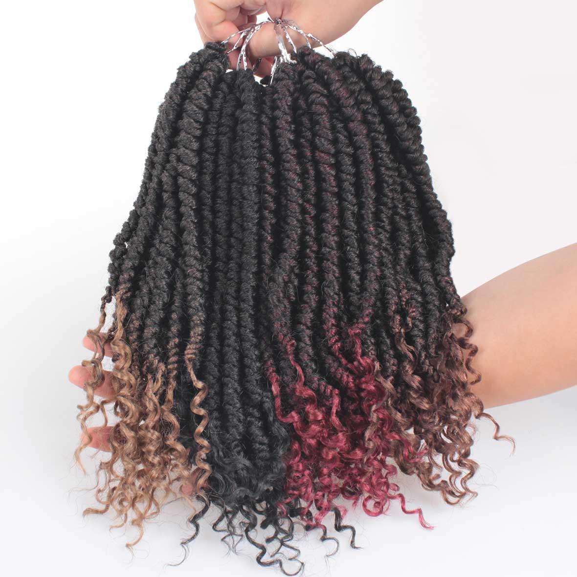 12 Inch pre twisted spring senegalese twist hair fluffy crochet braids spring twist hair goddess messy crochet hair