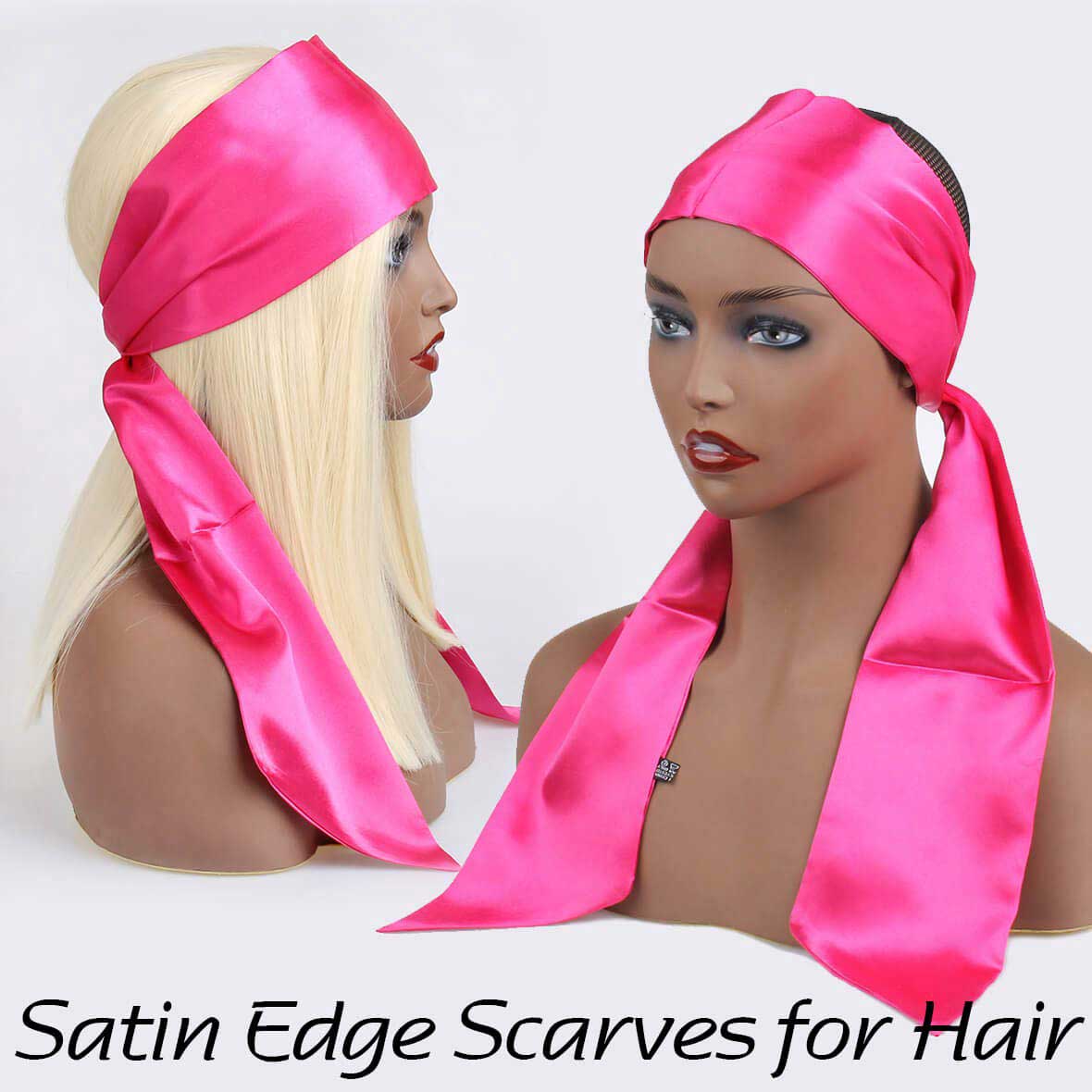 Xtrend Satin Edge Scarves for Hair Laying Scarf for Lace Front Wig Non Slip Hair Wrap Wigs Grip Band for Hair